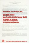 Buchcover Das Lüth-Urteil aus (rechts-)historischer Sicht
