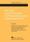 Buchcover Übersicht über die Bestände des Brandenburgischen Landeshauptarchivs