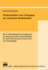 Buchcover Wetterzeichen vom Untergang der deutschen Rechtskultur