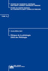 Buchcover Éthique de la philologie - Ethik der Philologie