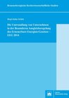Buchcover Die Umwandlung von Unternehmen in der Besonderen Ausgleichsregelung des Erneuerbare-Energien-Gesetzes – EEG 2014