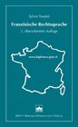 Buchcover Französische Rechtssprache