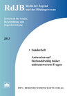 Buchcover Recht der Jugend und des Bildungswesens <br>Sonderheft 2013