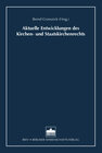 Buchcover Aktuelle Entwicklungen des Kirchen- und Staatskirchenrechts