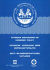 Buchcover Estnische Gespräche über Wirtschaftspolitik 2/2016