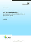 Buchcover Das Helgoländer Papier - grundsätzliche wissenschaftliche Anforderungen