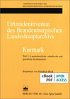 Buchcover Urkundeninventar des Brandenburgischen Landeshauptarchivs - Kurmark