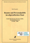 Buchcover Beamte und Personalpolitik im altpreußischen Staat