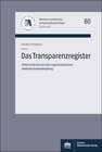 Buchcover Das Transparenzregister