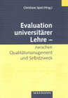 Buchcover Evaluation universitärer Lehre - zwischen Qualitätsmanagement und Selbstzweck