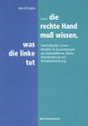 Buchcover ...die rechte Hand muss wissen, was die linke tut