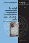 Buchcover Der mittelniederländische Spieghel onser behoudenisse und seine lateinische Quelle