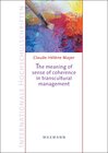 Buchcover The meaning of sense of coherence in transcultural management