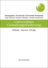 Buchcover Universitäre Gründungsförderung