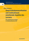 Buchcover Unterrichtskommunikation und motivational-emotionale Aspekte des Lernens