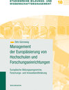 Buchcover Management der Europäisierung von Hochschulen und Forschungseinrichtungen