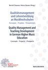 Buchcover Qualitätsmanagement und Lehrentwicklung an Musikhochschulen Quality Management and Teaching Development in German Higher
