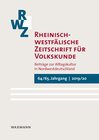 Buchcover Rheinisch-westfälische Zeitschrift für Volkskunde 64/65 (2019/20)