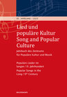 Buchcover Lied und populäre Kultur / Song and Popular Culture 65/2020
