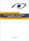 Buchcover Untersuchungen zur Bildungsqualität von Schule