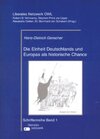 Buchcover Die Einheit Deutschlands und Europas als historische Chance