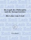 Buchcover Die Logik der Philosophie und die Kategorienlehre / Die Lehre vom Urteil