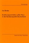 Buchcover Ernährungsverhalten ausser Haus in der Bundesrepublik Deutschland