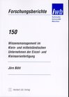 Buchcover Wissensmanagement im Klein- und mittelständischen Unternehmen der Einzel- und Kleinserienfertigung