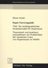 Buchcover Hyper-Text-Linguistik TAH: Ein textlinguistisches Analysemodell für Hypertexte