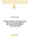 Buchcover Zivilgerichtliche Preiskontrolle über die Landeentgelte der Verkehrsflughäfen in Deutschland