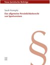 Buchcover Das allgemeine Persönlichkeitsrecht von Sportvereinen / utzverlag