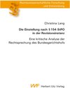 Buchcover Die Einstellung nach § 154 StPO in der Revisionsinstanz / utzverlag