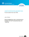 Buchcover Gesetzmäßigkeiten beim Lasergenerieren als Basis für die Prozesssteuerung und -regelung