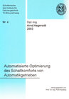 Buchcover Automatisierte Optimierung des Schaltkomforts von Automatikgetrieben