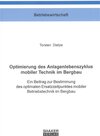 Buchcover Optimierung des Anlagenlebenszyklus mobiler Technik im Bergbau