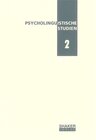 Buchcover Psycholinguistische Studien 2