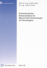Buchcover Entwicklung des Bolzensetzens für Blech-Profil-Verbindungen im Fahrzeugbau