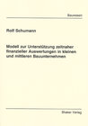 Buchcover Modell zur Unterstützung zeitnaher finanzieller Auswertungen in kleinen und mittleren Bauunternehmen