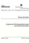 Buchcover Analyse der Werkzeugbelastungen beim Zahnradschaben