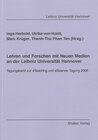 Buchcover Lehren und Forschen mit Neuen Medien an der Leibniz Universität Hannover