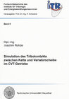 Buchcover Simulation des Tribokontakts zwischen Kette und Variatorscheibe im CVT-Getriebe