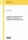 Buchcover Analyse von Berechnungsverfahren für bilineare Erdbebenisolationssysteme