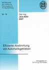 Buchcover Effiziente Abstimmung von Automatikgetrieben