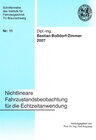 Buchcover Nichtlineare Fahrzustandsbeobachtung für die Echtzeitanwendung