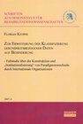 Buchcover Zur Erweiterung der Klassifizierung gesundheitsbezogener Daten auf Behinderung