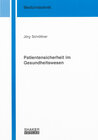 Buchcover Patientensicherheit im Gesundheitswesen