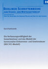 Buchcover Die Verfassungsmäßigkeit der Gewerbesteuer und das Modell der kommunalen Einkommen- und Gewinnsteuer (BDI/VCI-Modell)