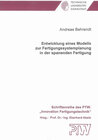 Buchcover Entwicklung eines Modells zur Fertigungssystemplanung in der spanenden Fertigung
