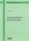 Buchcover Neue kohlenstoffbasierte Materialien für Lithium-Ionenbatterie-Anoden