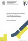 Buchcover Planungsmodell kostenoptimierter Versorgungsstrategien im OEM-Ersatzteilmanagement